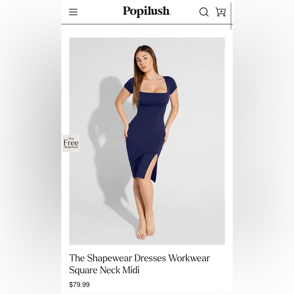 Popilush midi shapewear dress
